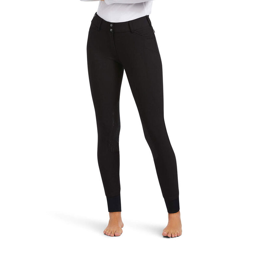 The Ariat Ladies Prelude Knee Patch Breeches in Black#Black