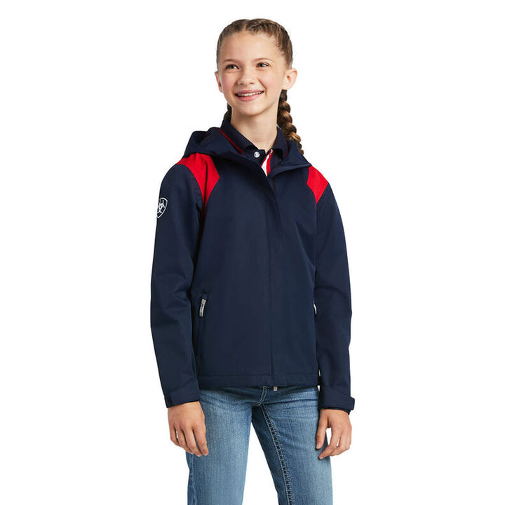 The Ariat Youth Spectator H20 Team Jacket in Navy#Navy