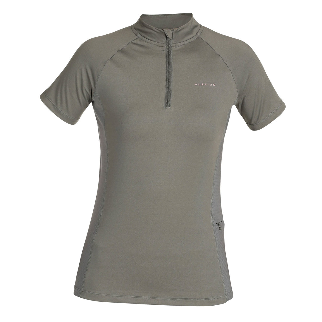 The Aubrion Ladies Revive Short Sleeve Baselayer in Olive#Olive