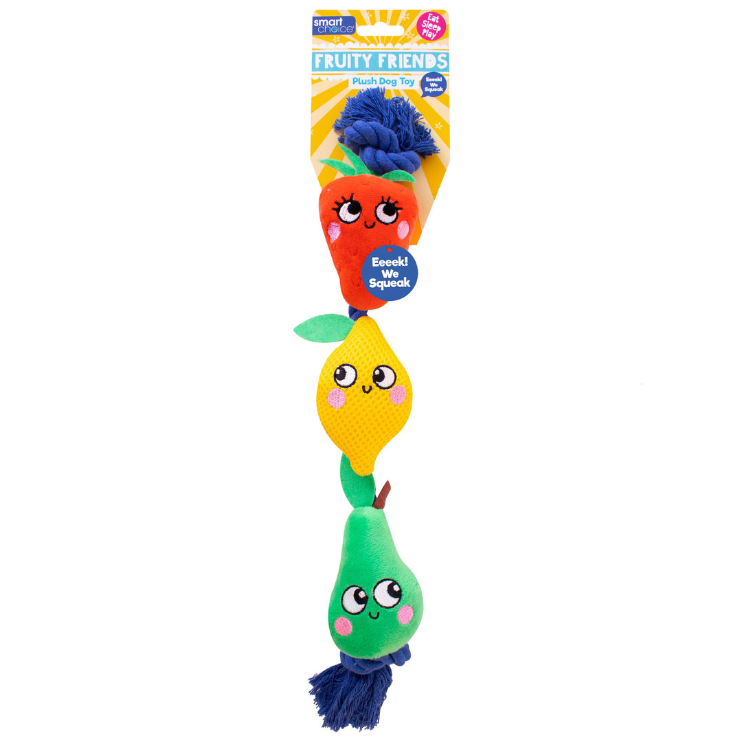 Smart Choice Summer Fruit Rope Dog Toy With Squeak