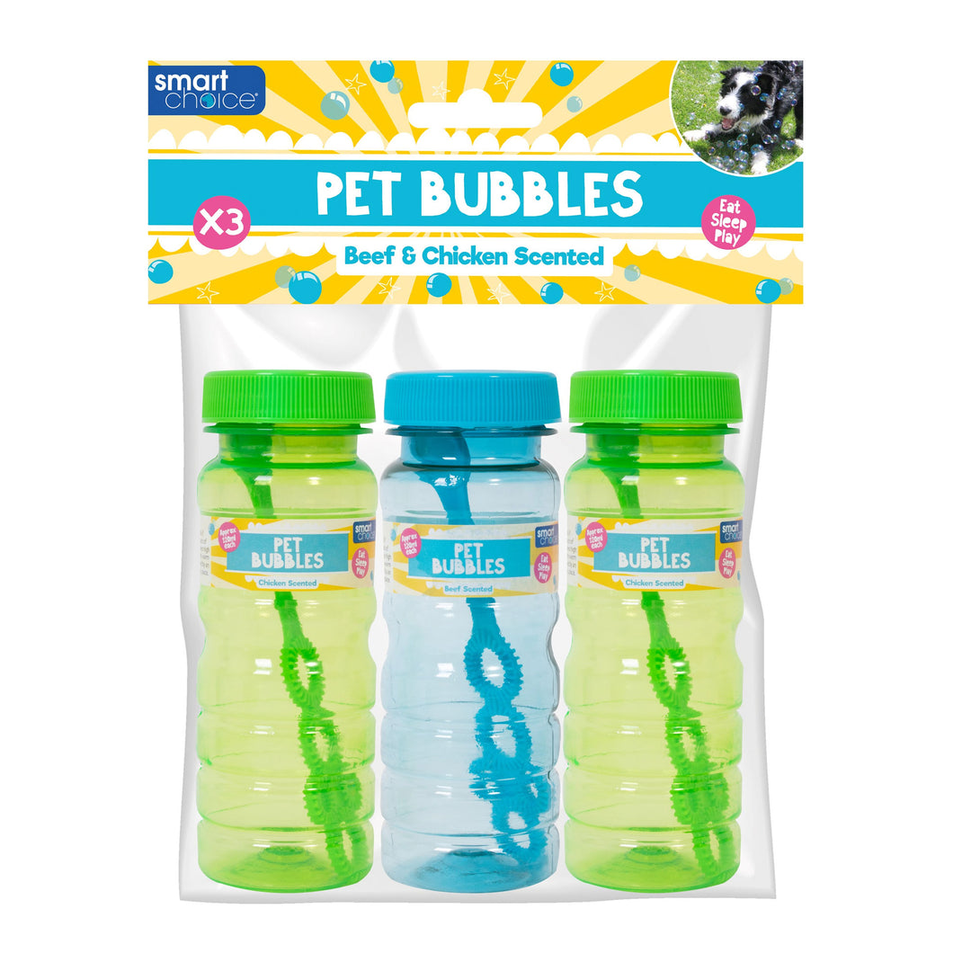 Smart Choice Chicken/Beef Scented Pet Bubbles 3 Pack