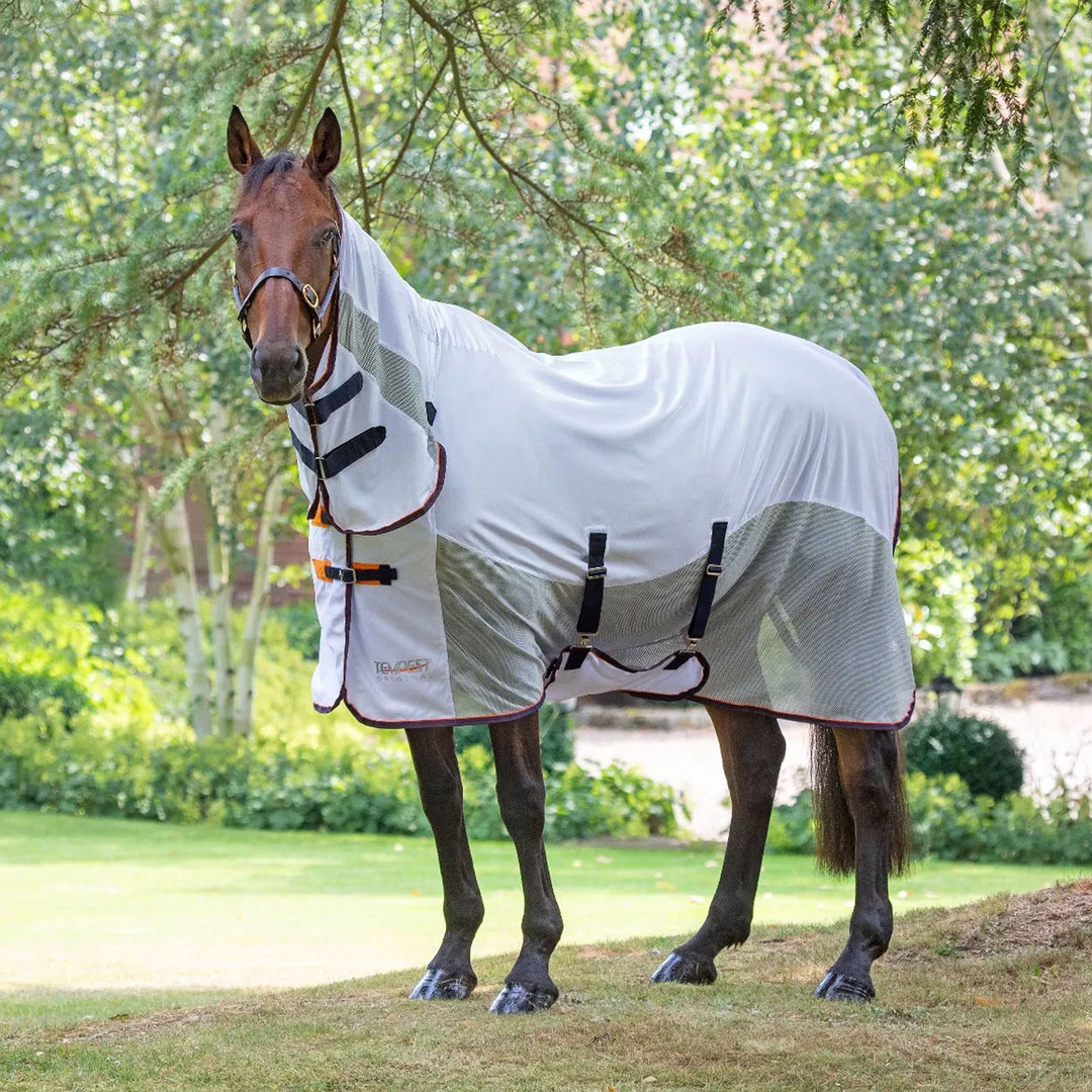 The Shires Tempest Original Fly Mesh Combo Rug in White#White