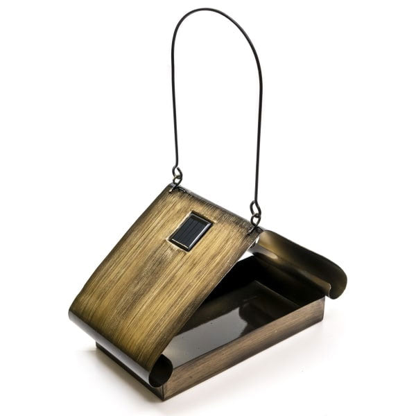 The Henry Bell Solar Copper Hanging Feeder in Brown#Brown
