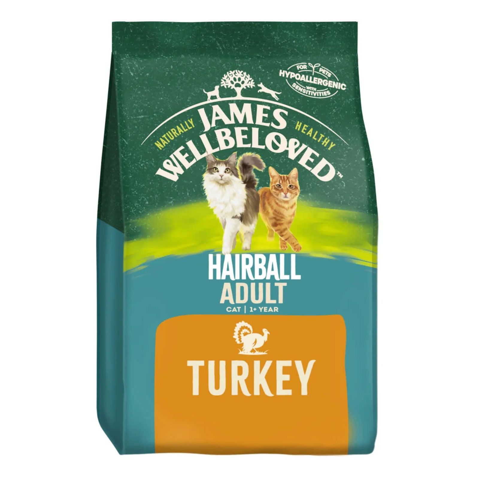 James Wellbeloved Hairball Complete Dry Cat Food with Turkey Millbry Hill