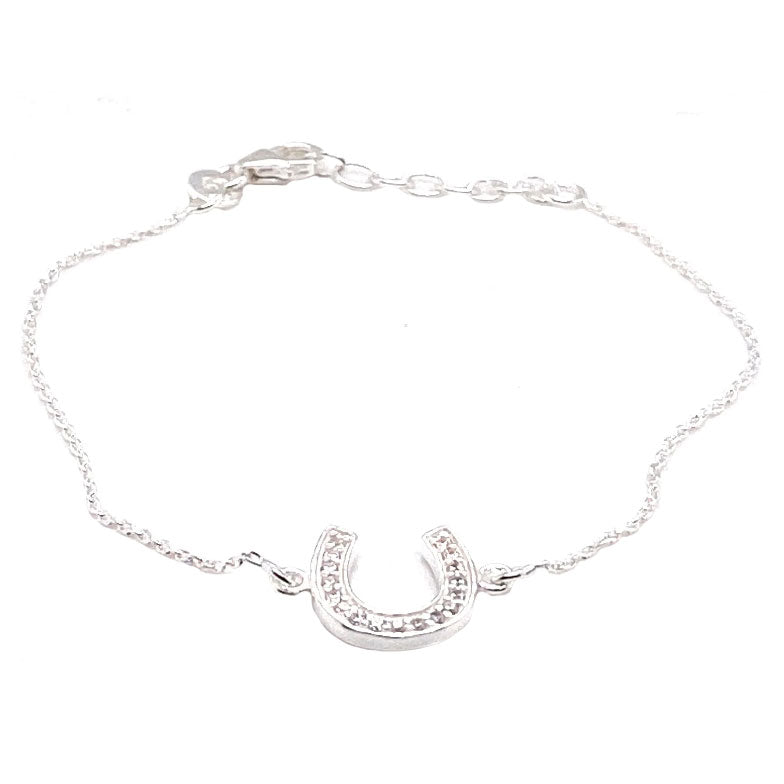 The Pegasus Jewellery Horseshoe Sparkle Bracelet in Silver#Silver