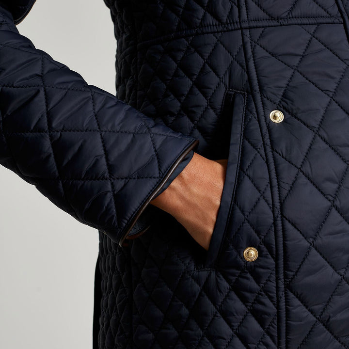 Joules Ladies Newdale Quilted Jacket#colour_marine
