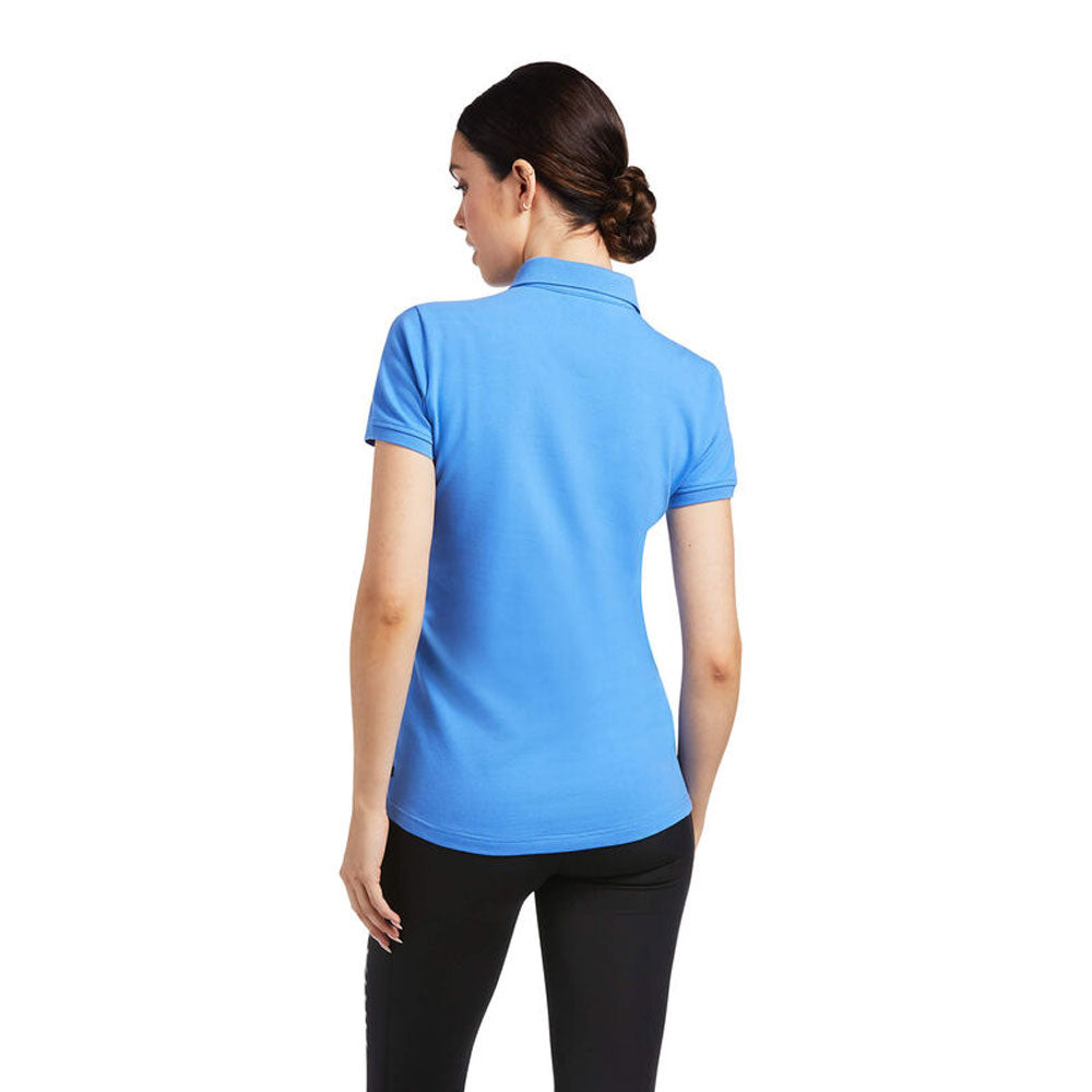 Ariat Ladies Prix 2.0 Short Sleeve Polo#Light Blue