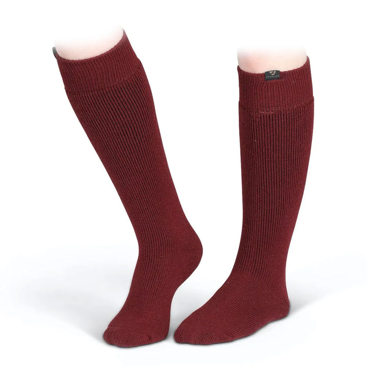 The Aubrion Colliers Boot Socks in Dark Red#Dark Red