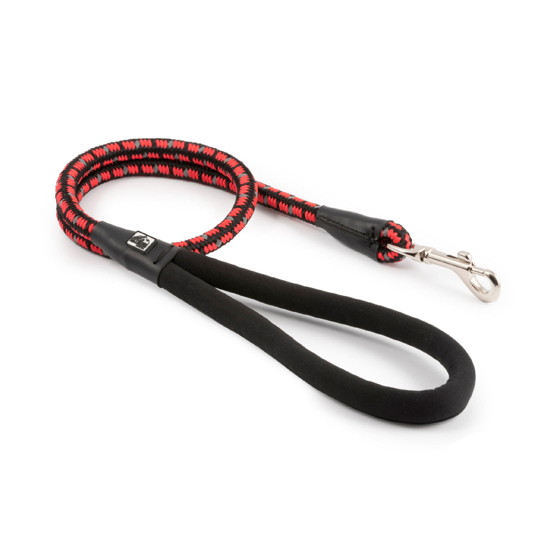 The Ancol Extreme Shock Absorb Rope Lead 1m in Red#Red