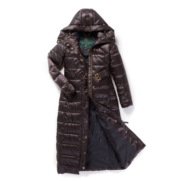 Holland Cooper Ladies The Arosa Longline Coat#chocolate