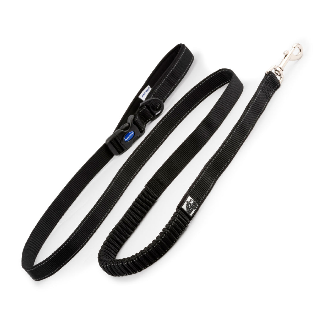 The Ancol Extreme Shock Absorb Run Lead 1.8m in Black#Black