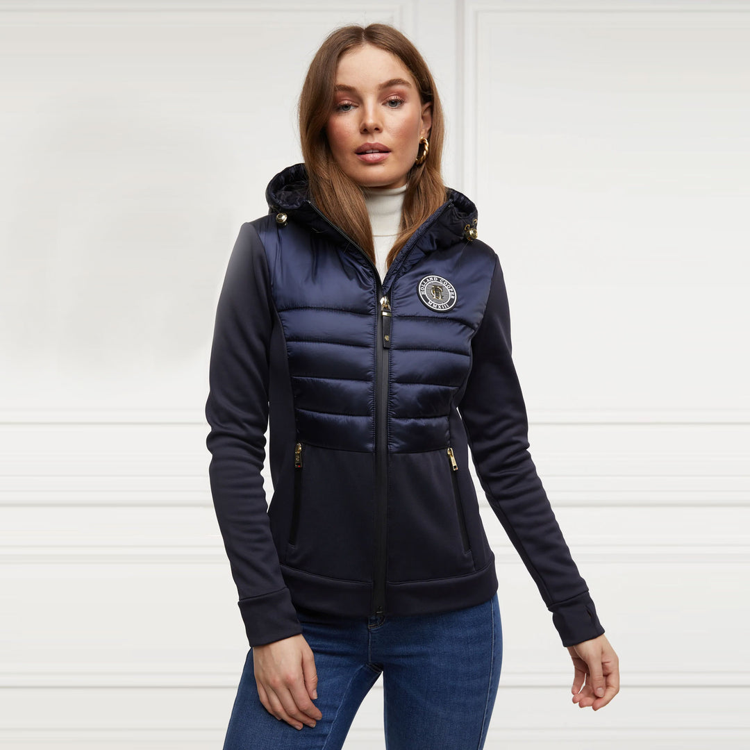 The Holland Cooper Ladies Hybrid Shell Jacket in Navy#Navy