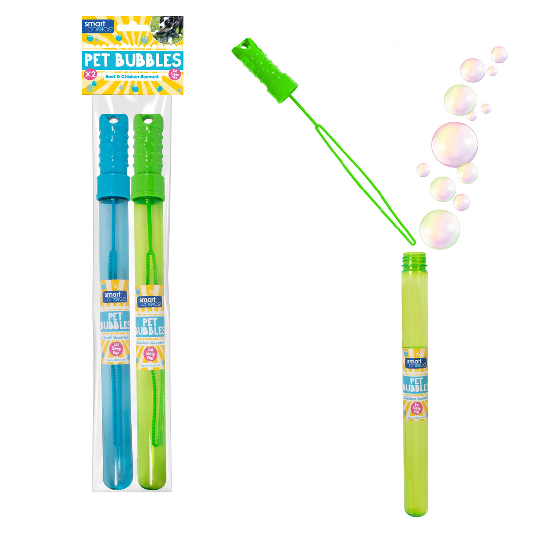 Smart Choice Chicken/Beef Scented Pet Bubbles Wands