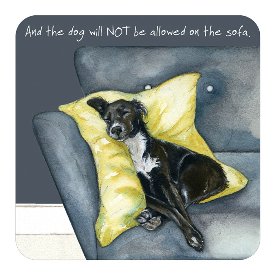 The Little Dog Laughed 'Not Sofa' Coaster