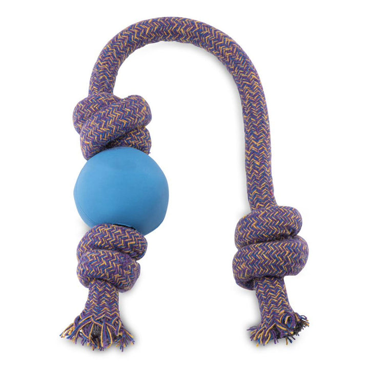 The Beco Rope Ball Dog Toy in Blue#Blue