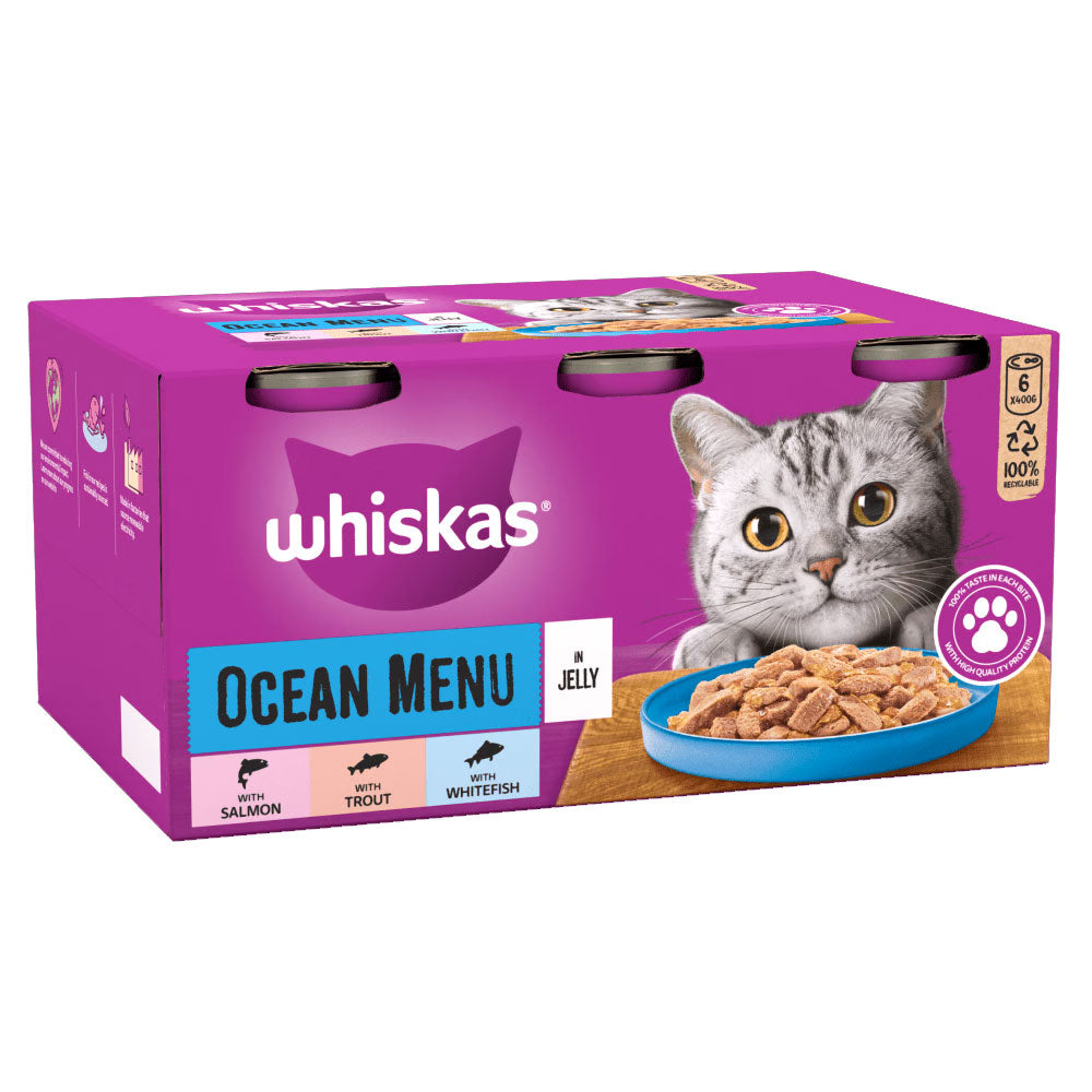 Whiskas Tins 1+ Ocean Menu In Jelly 6x400g 400g