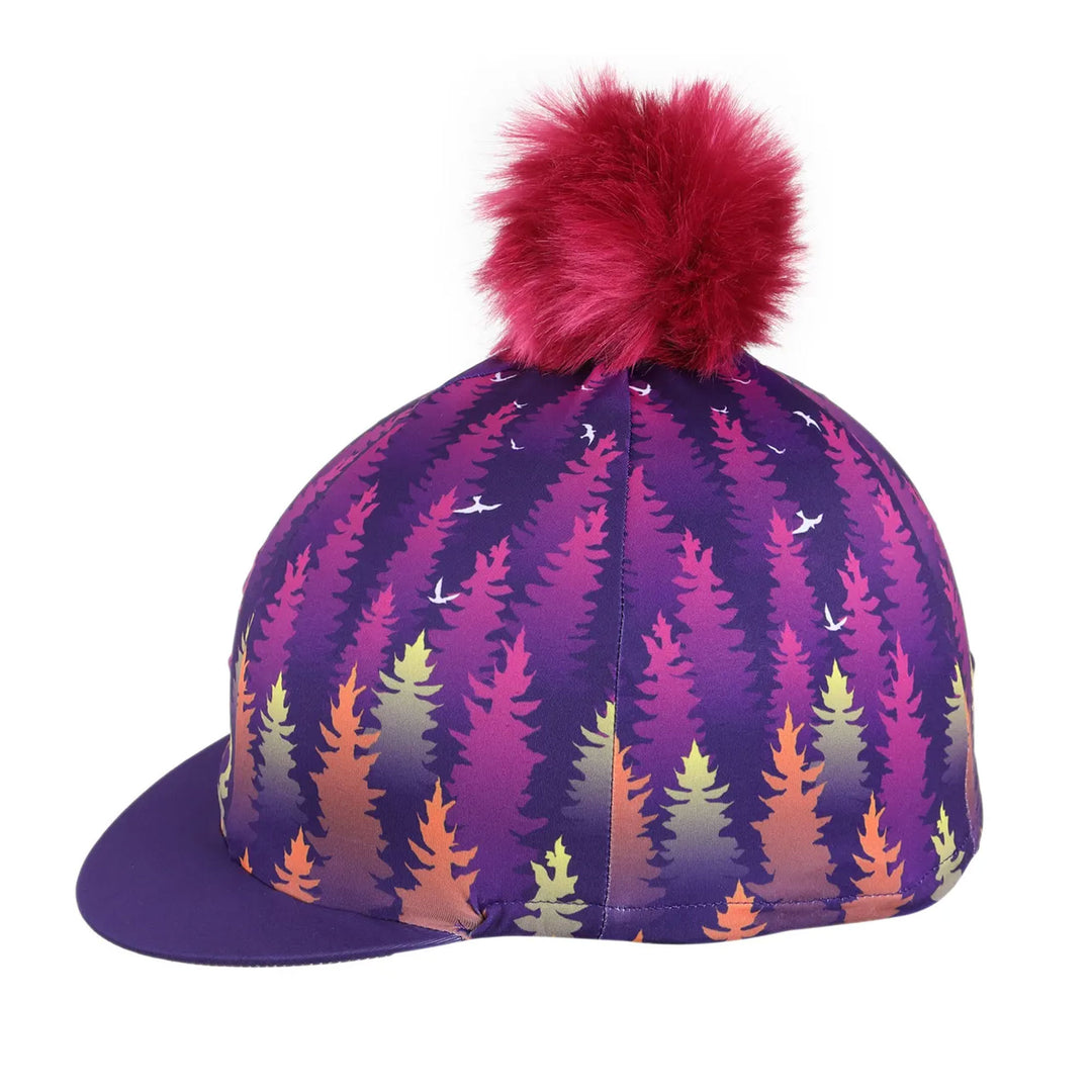 The Aubrion Hyde Park Hat Cover in Purple Print#Purple Print
