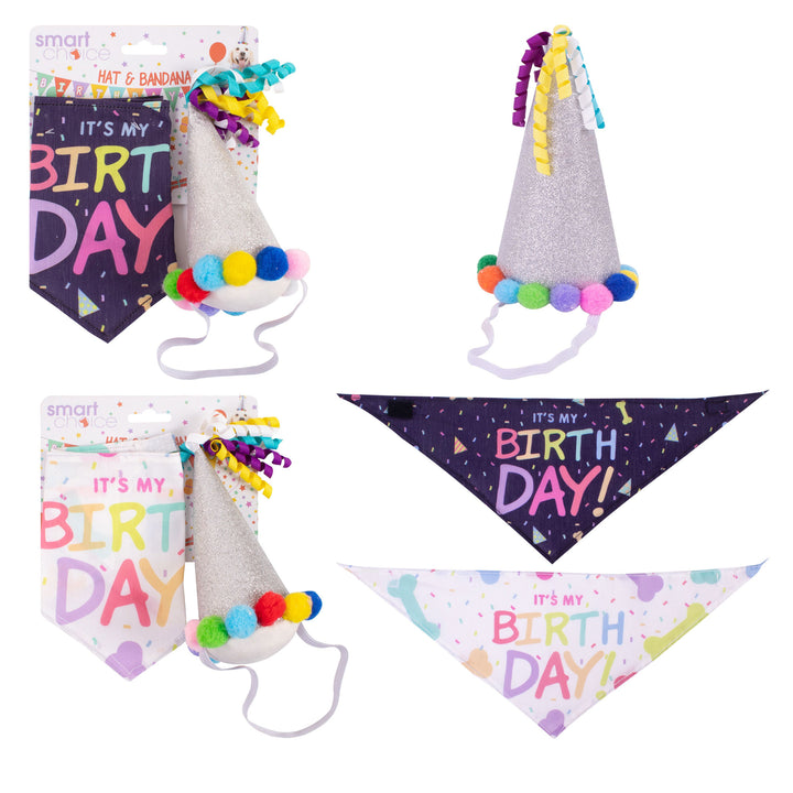 Smart Choice Birthday Bandana & Party Hat For Dogs