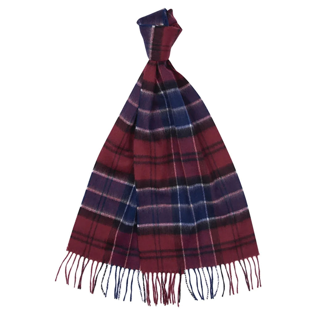 The Barbour Galston Tartan Scarf in Burgundy#Burgundy