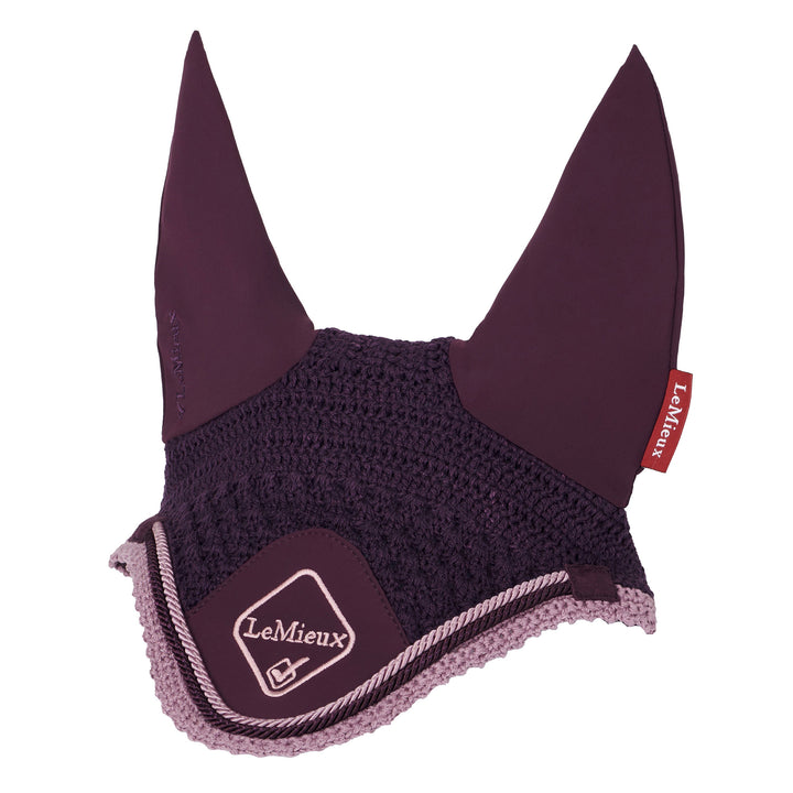 The LeMieux Classic Lycra Fly Hood in Fig#Fig