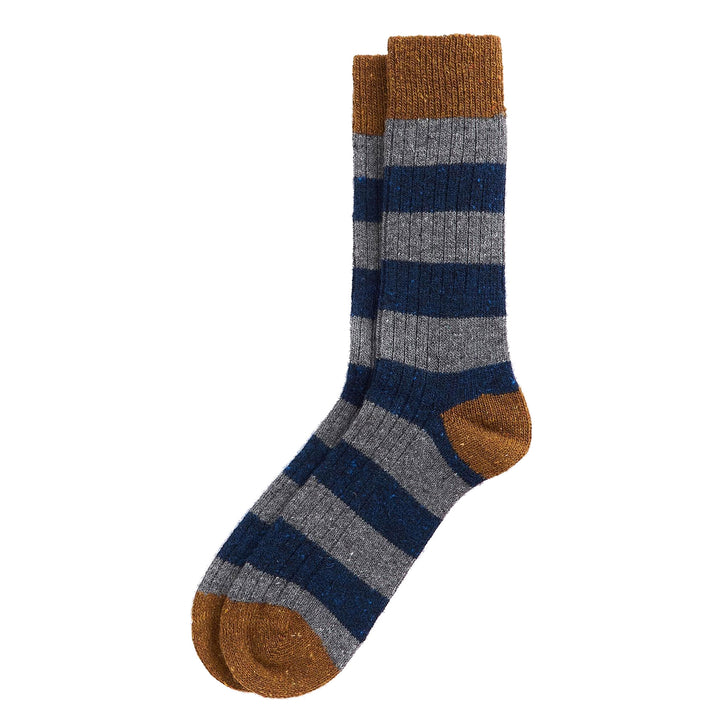 The Barbour Mens Houghton Stripe Sock in Light Grey#Light Grey