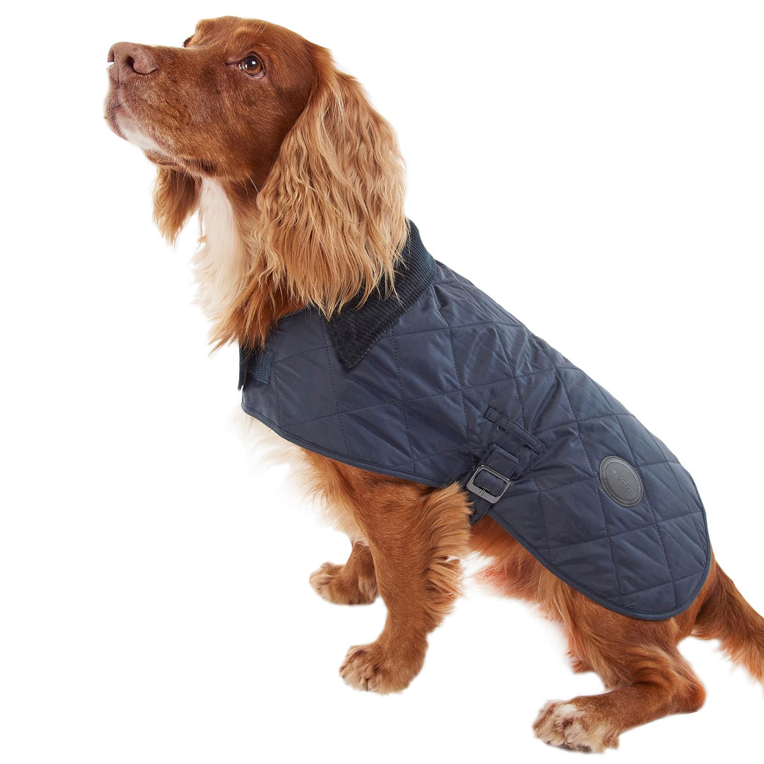 The Barbour Quilted Dog Coat in Navy#Navy