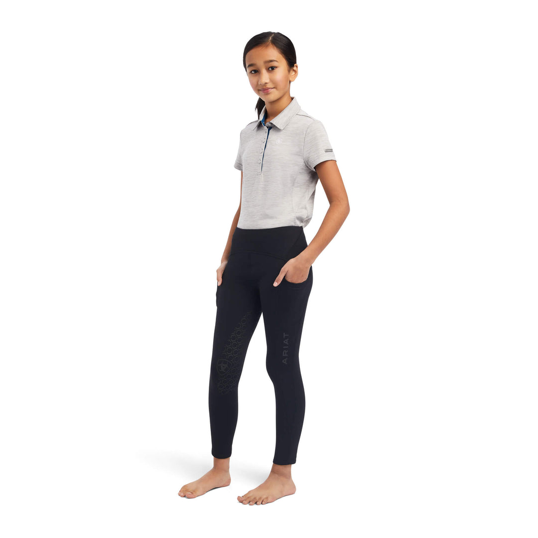The Ariat Youth Venture Thermal Tights in Black#Black