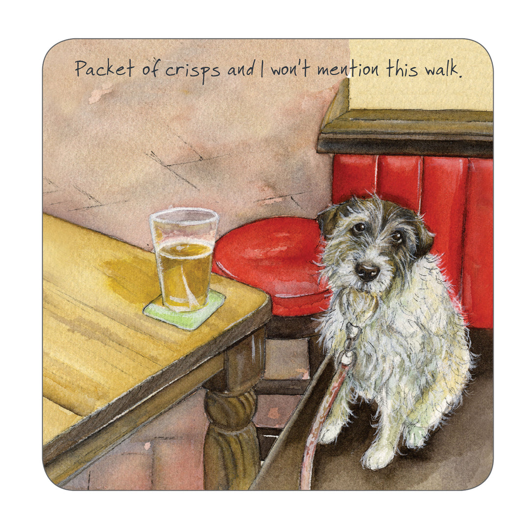 The Little Dog Laughed 'Pint' Coaster