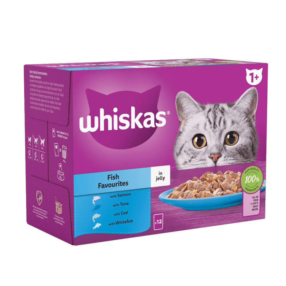 Whiskas Pouch 1+ Fish Favourites In Jelly 12x85g 85g