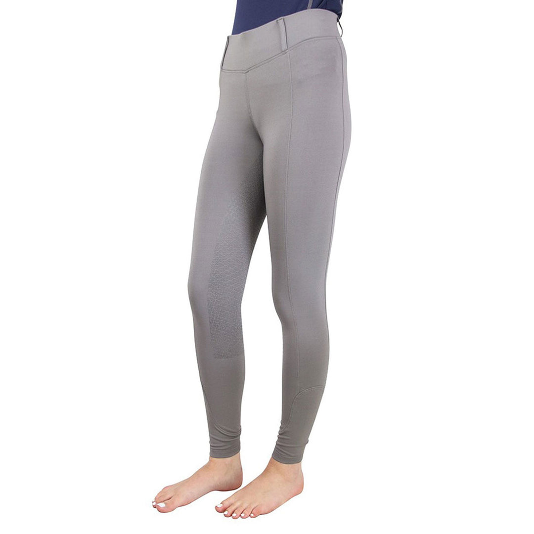 The Hy Sport Active Young Rider Riding Tights in Grey#Grey
