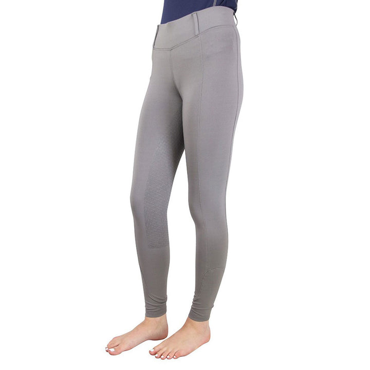 The Hy Sport Active Young Rider Riding Tights in Grey#Grey