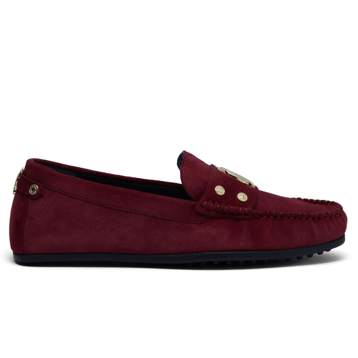 Holland Cooper Ladies The Driving Loafer in Dark Red#Dark Red