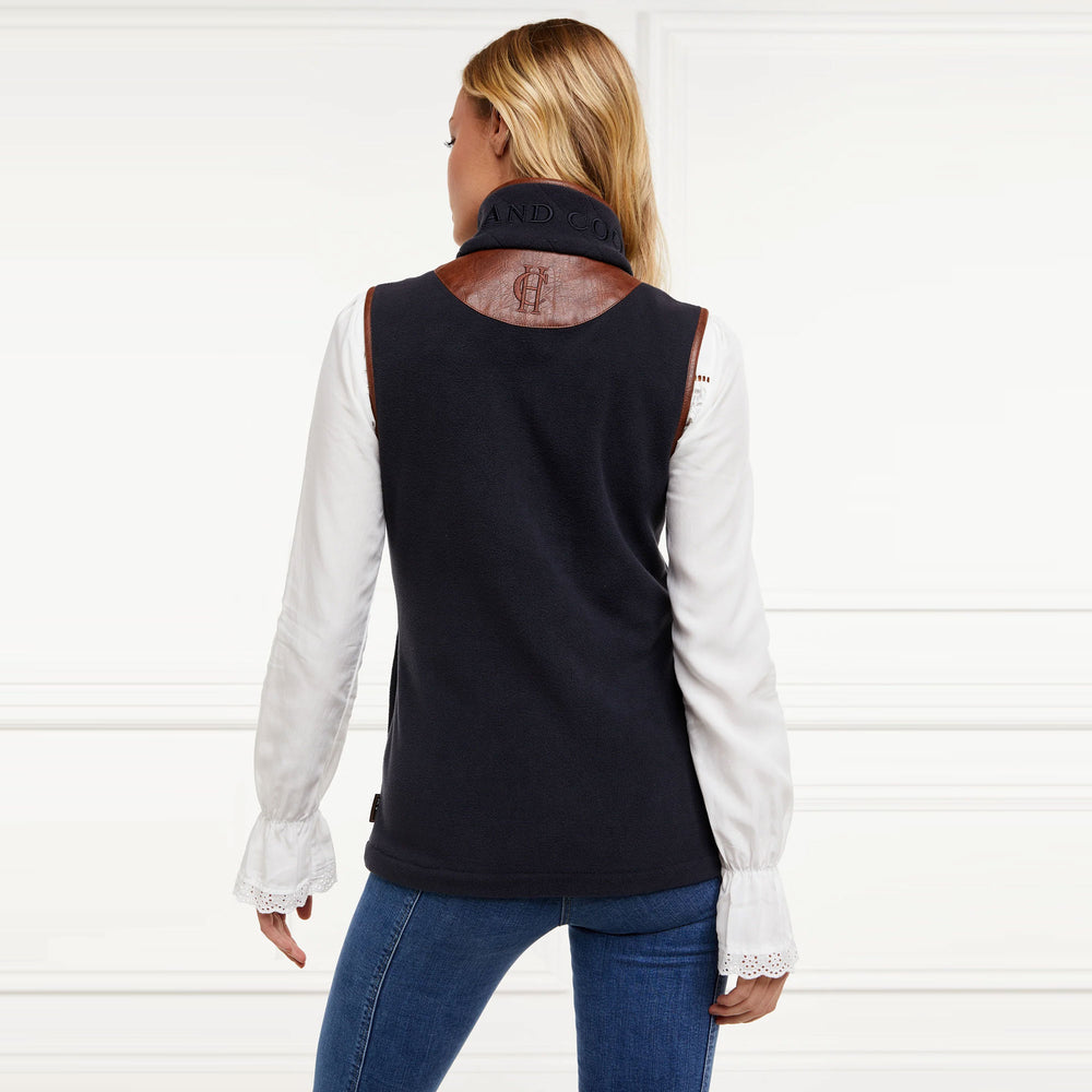 Holland Cooper Ladies Country Fleece GiletThe Holland Cooper Ladies Country Fleece Gilet in Dark Navy#Dark Navy