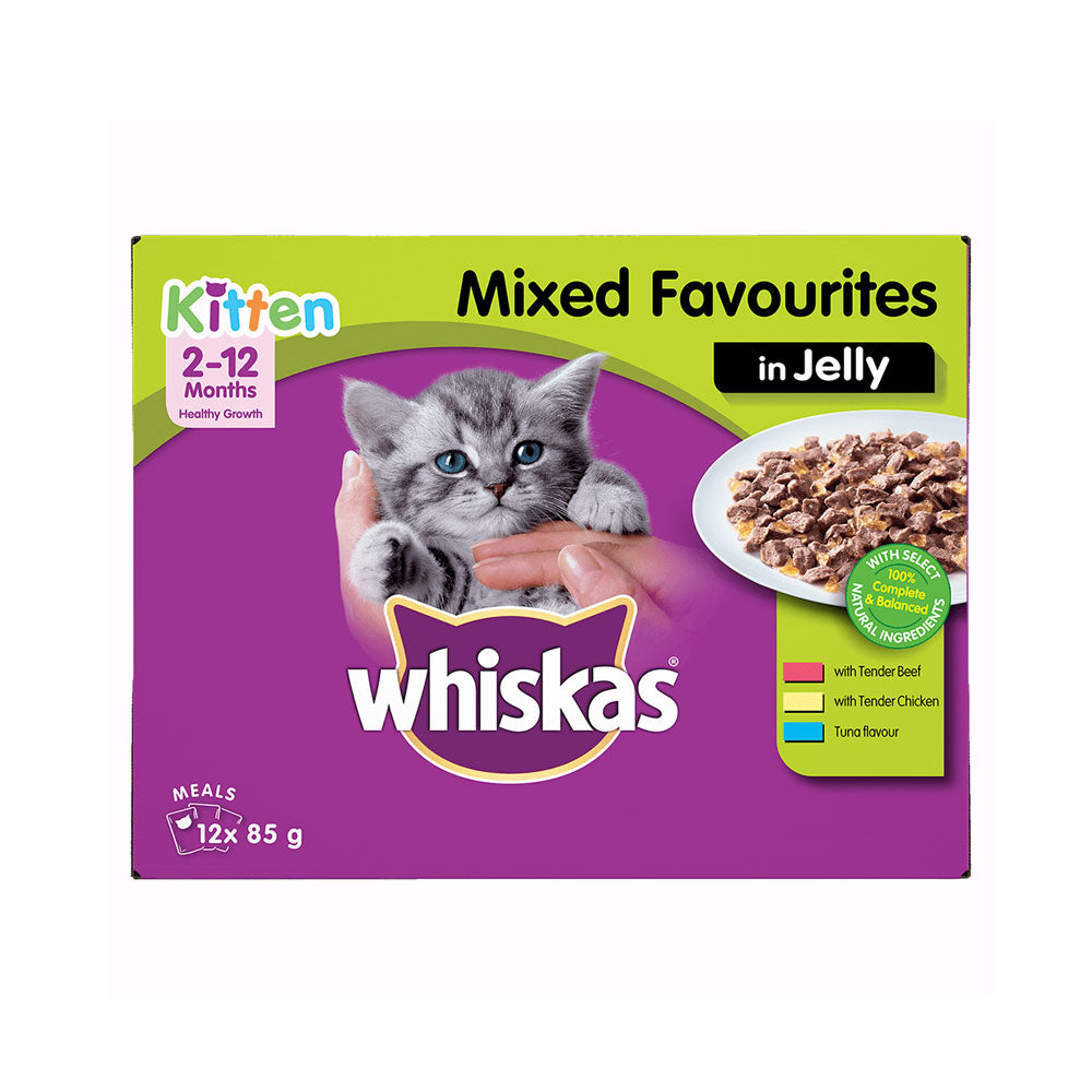 Whiskas Pouch 2-12m Kitten Mix Menu In Jelly 12x85g 85g