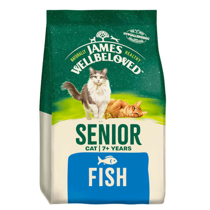 James Wellbeloved Senior Complete Dry Cat Food with Fish 1.5kg