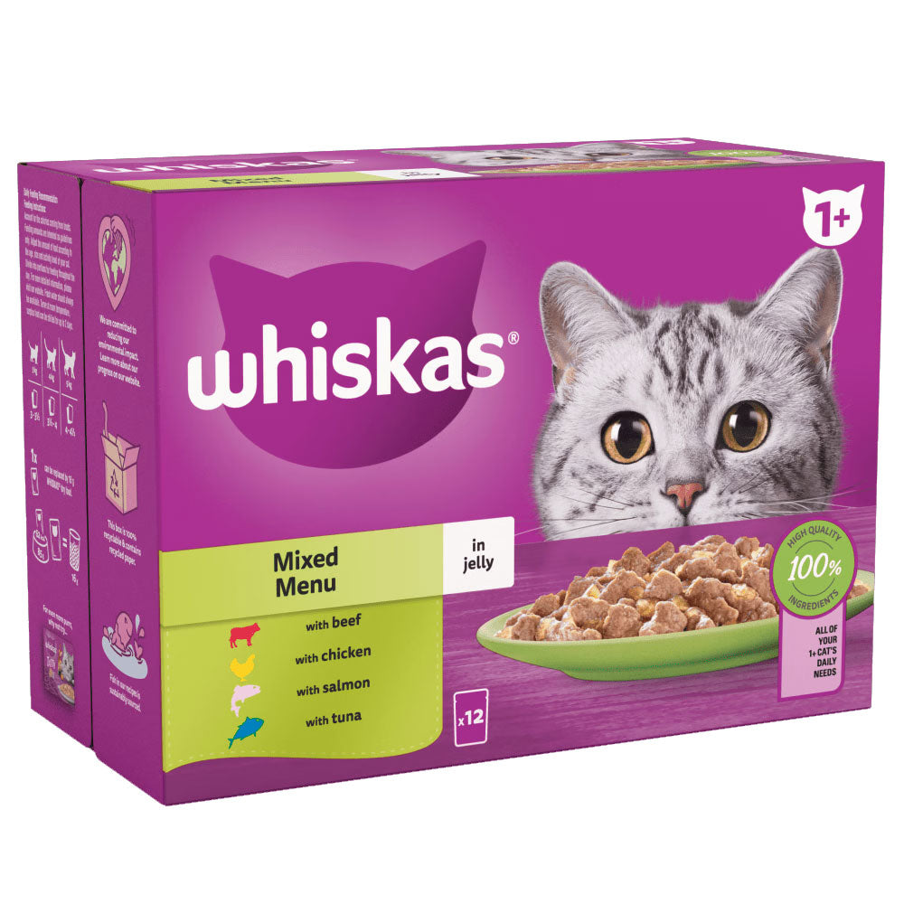 Whiskas Pouch 1+ Mixed Menu In Jelly 12x85g 85g