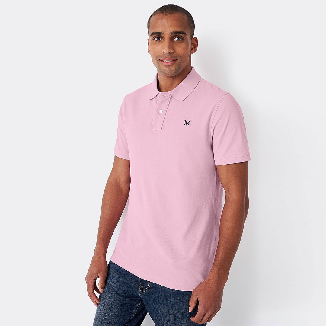 The Crew Mens Classic Pique Polo in Pink#Pink
