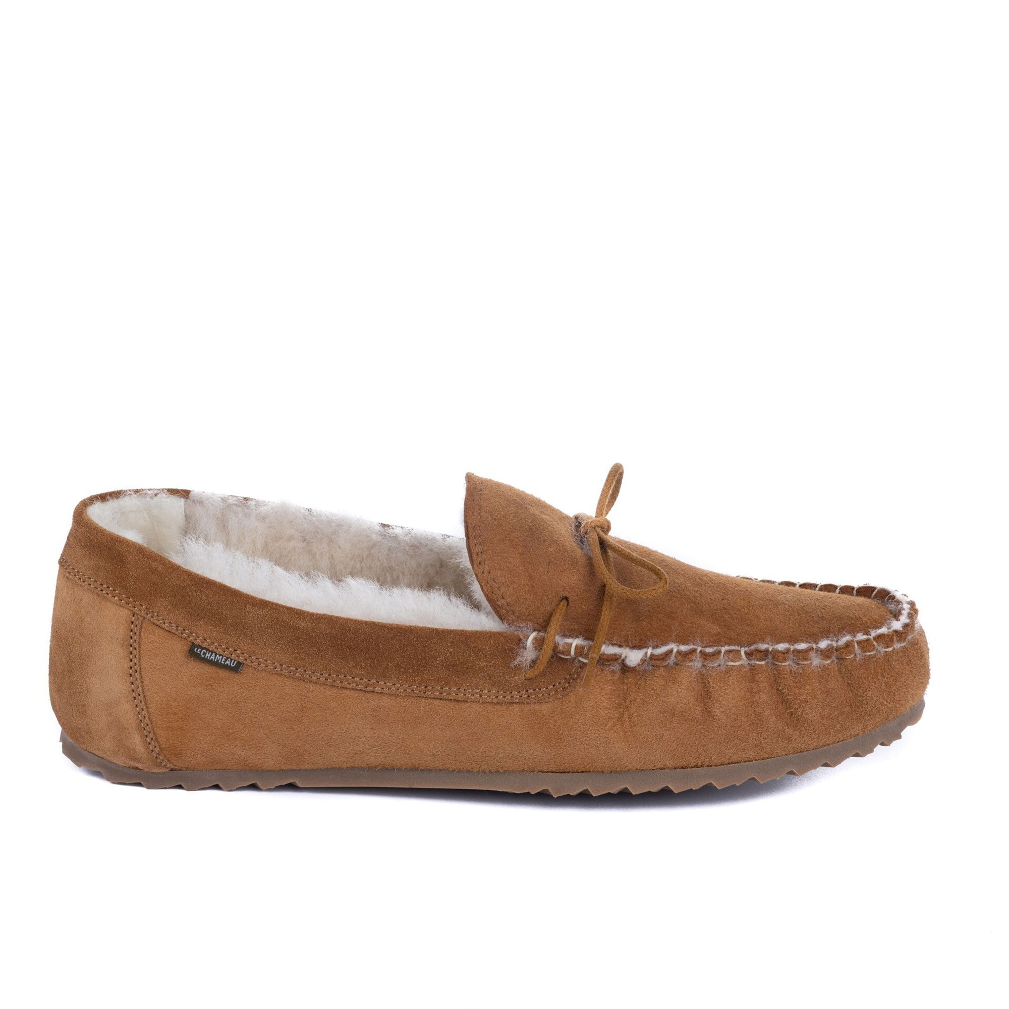 Mens tan sale moccasin slippers