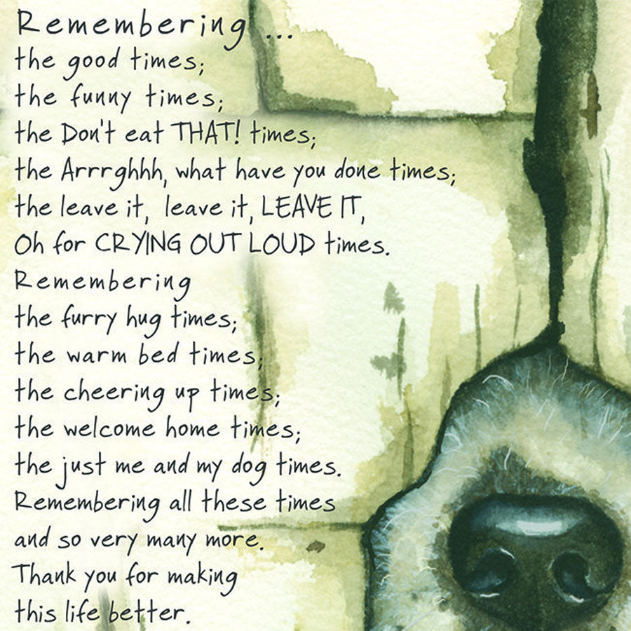 The Little Dog Laughed 'Remember Dog' Original Art Card