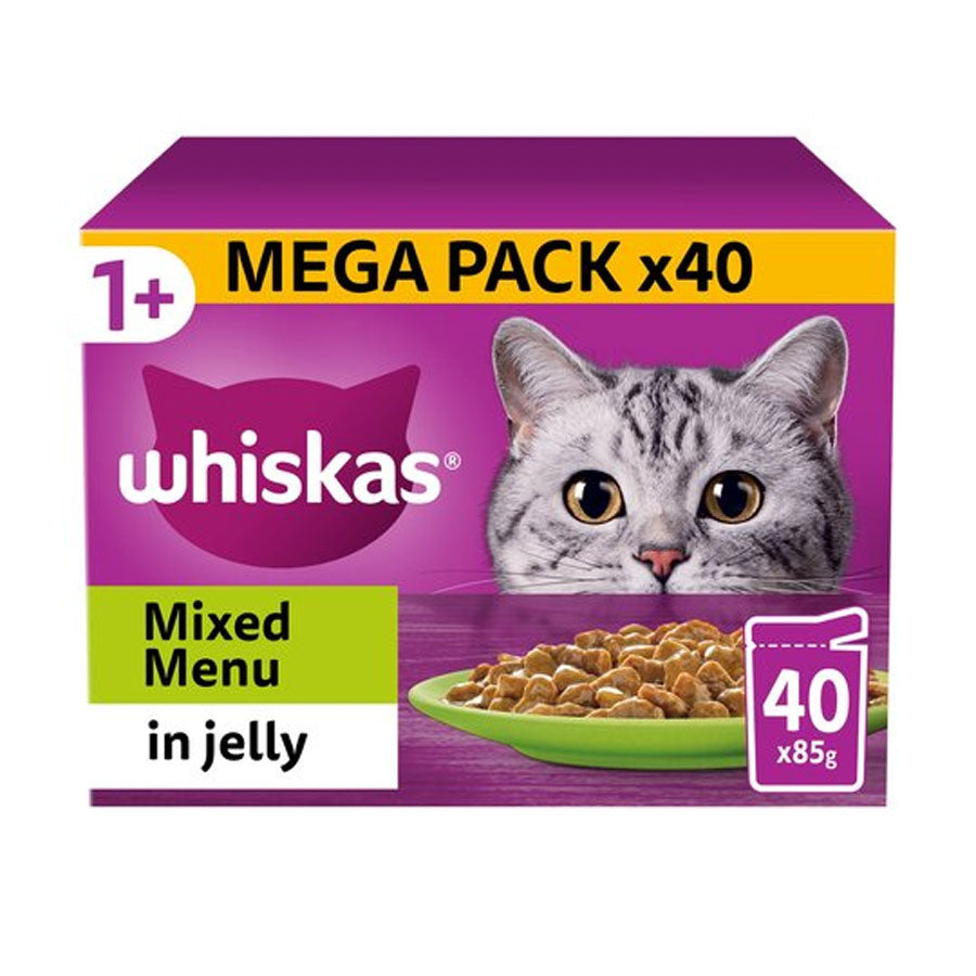 Whiskas Pouch 1+ Mixed Menu In Jelly 40x85g 85g