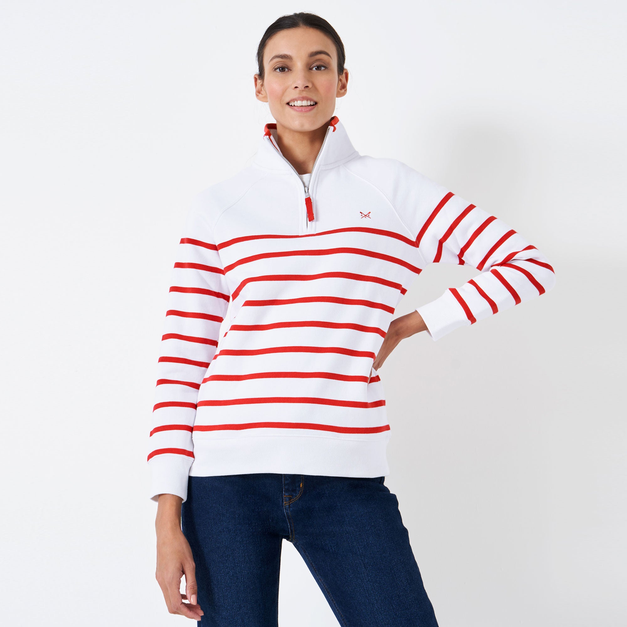 Crew half 2024 zip sweatshirt women's