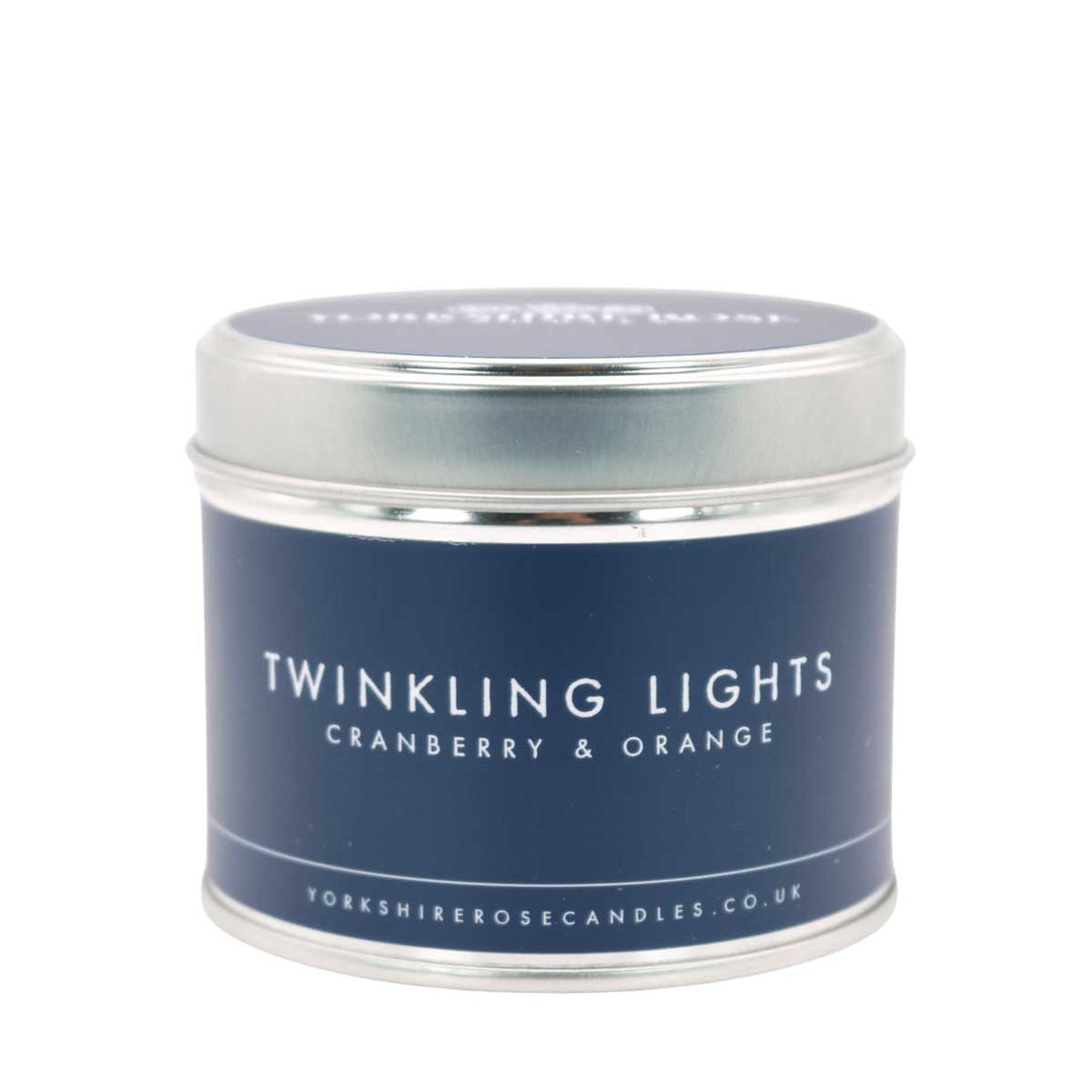 Yorkshire Rose Candles Twinkling Lights Candle Tin
