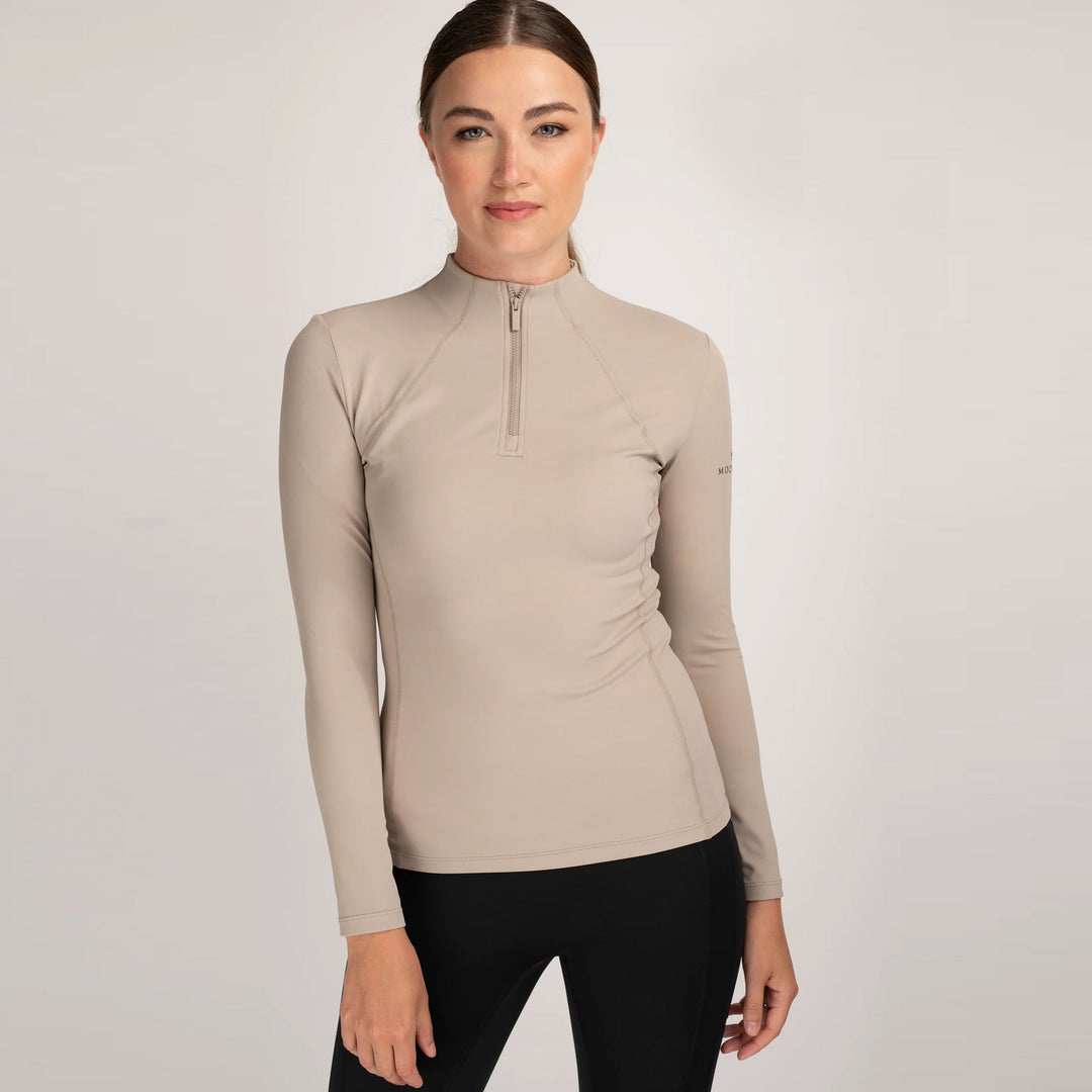 The Mochara Ladies Recycled Technical Baselayer in Taupe#Taupe