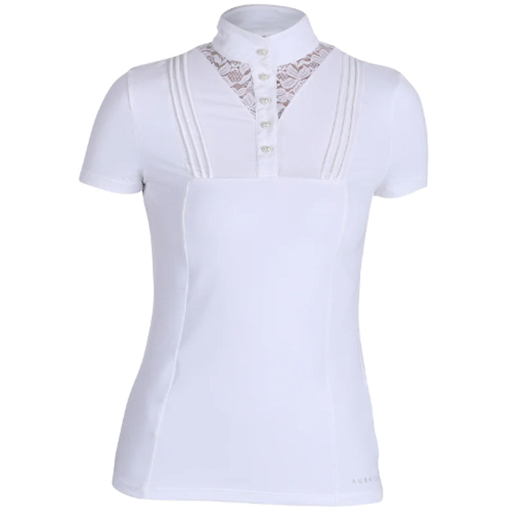 The Aubrion Young Rider Albury Show Shirt in White#White