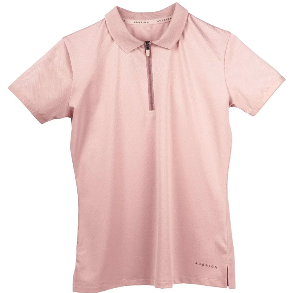 The Aubrion Young Rider Poise Tech Polo in Pink#Pink