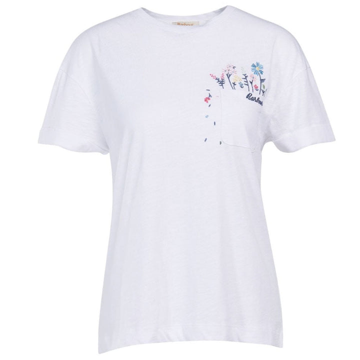 The Barbour Ladies Evergreen Tee in White#White