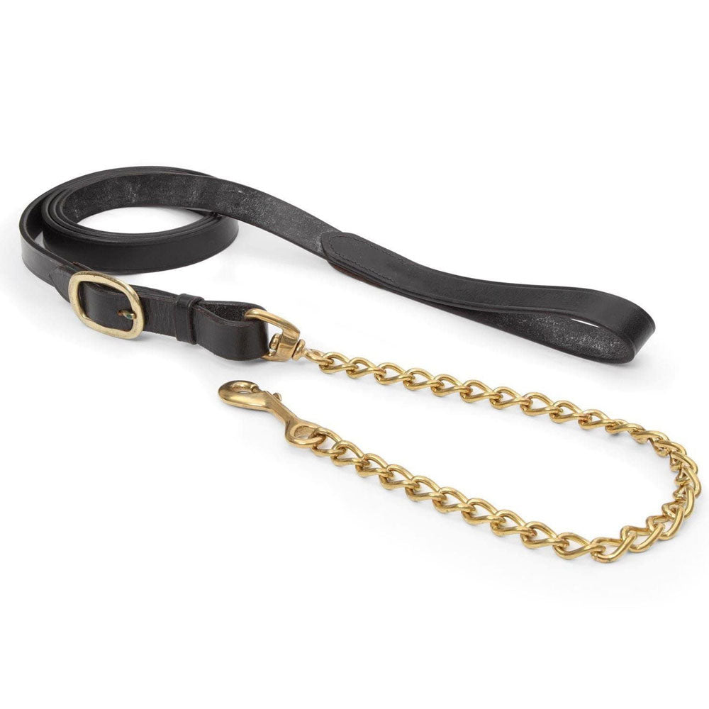 The Shires Blenheim Lead Rein with Chain in Brown#Brown