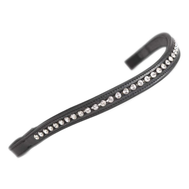 The Shires Aviemore Large Diamante Browband in Black#Black