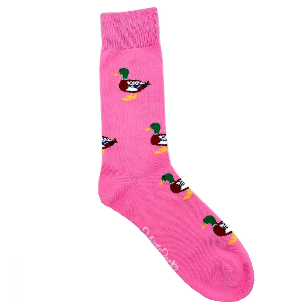 The Shuttle Socks Mens Duck Socks in Pink#Pink