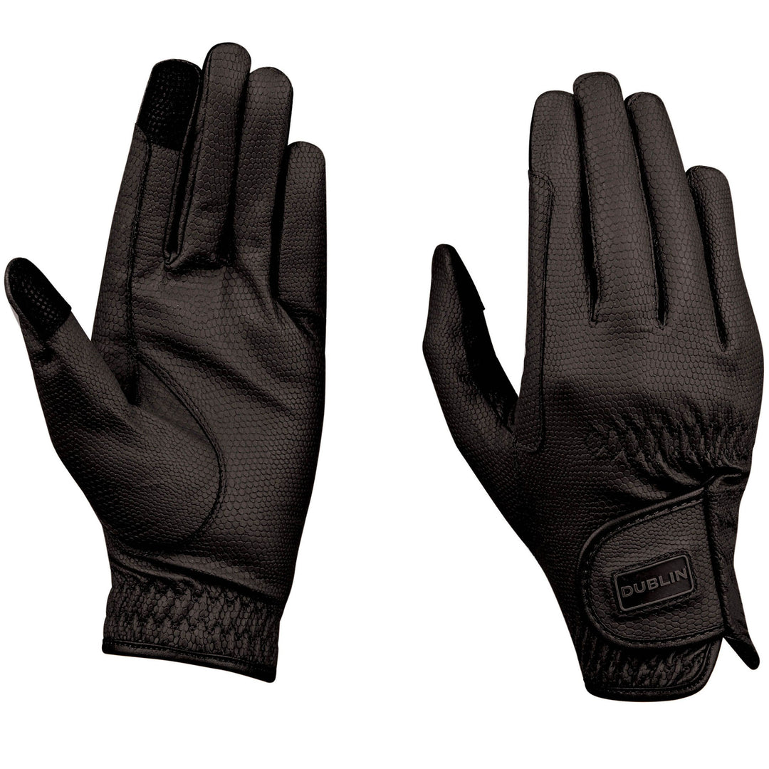 The Dublin Everyday Touch Screen Compatible Riding Gloves in Black#Black
